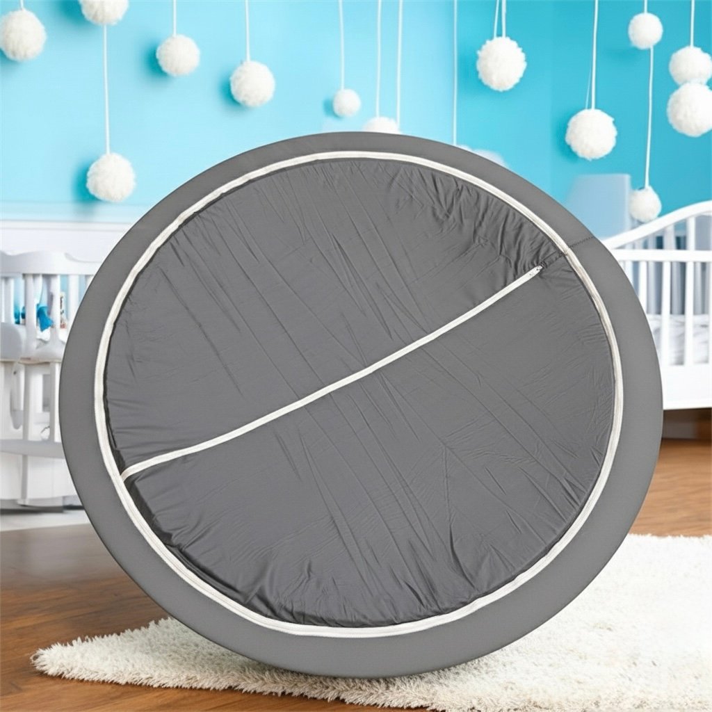 jaciks grey playful cat & numbers round ball pit with 200 balls