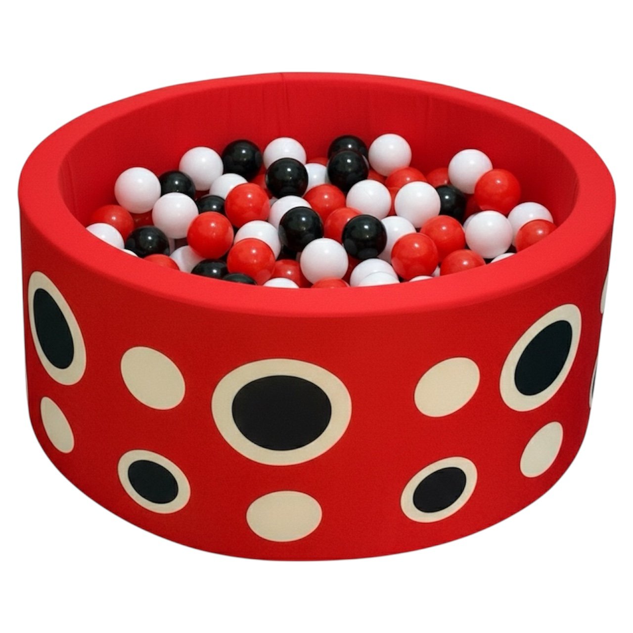 jaciks red ladybug round ball pit with 200 balls.